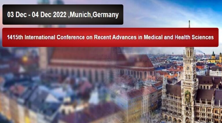 1415th International Conference on Recent Advances in Medical and Health Sciences